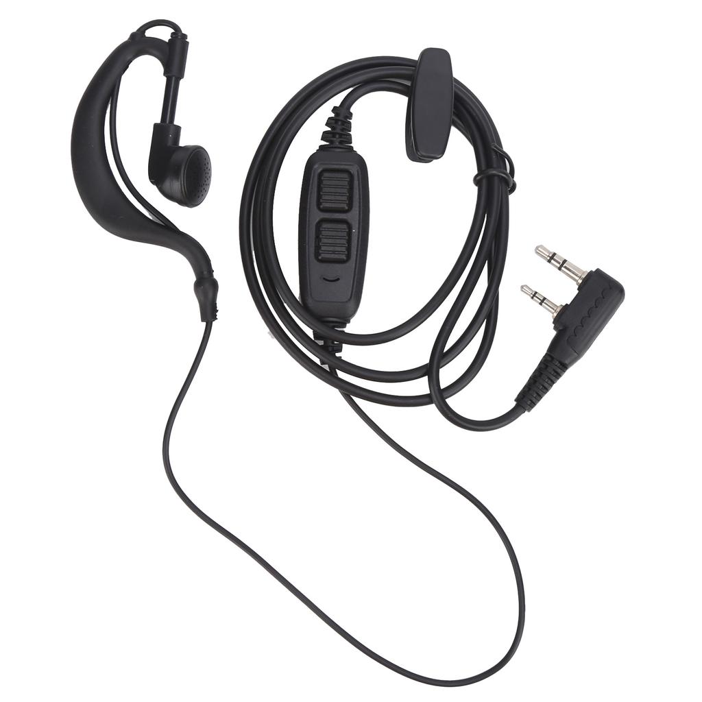 Walkie Talkie Earpiece Dual PTT Headset with Earplug Sleeve for BAOFENG UV‑82 UV‑82L UV‑89 UV8D