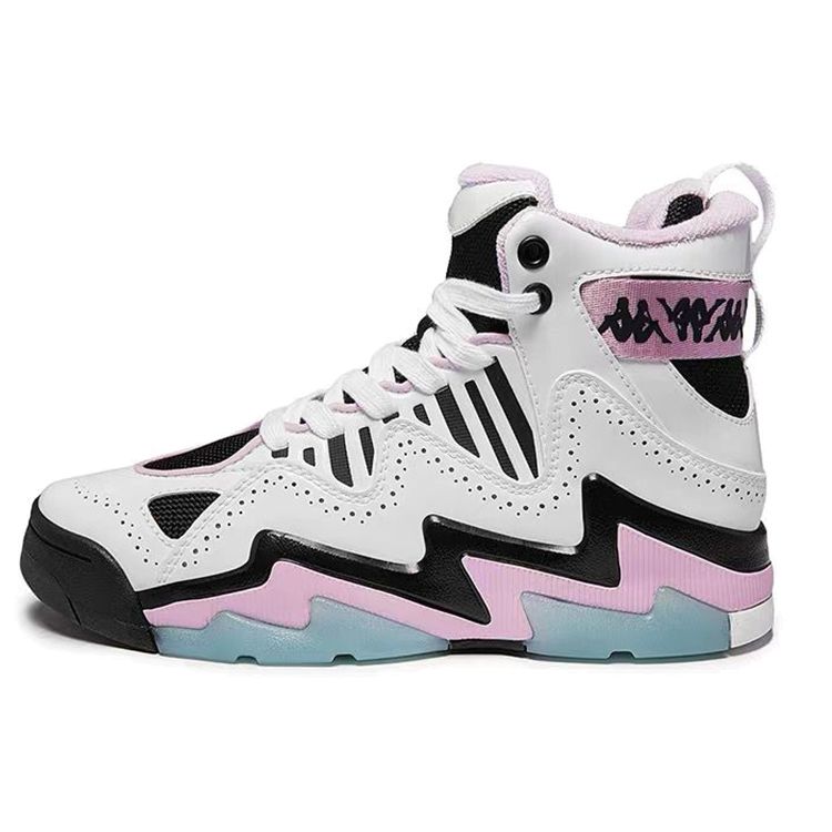 Kappa Comfortable High-Top Retro Basketball Shoes Women sneakers Pink White K0965CC76-001