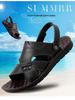 2023 Men's Genuine Leather Casual Beach Sandals