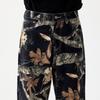 Bajia popular loose straight wide-leg denim print graffiti black branches fallen leaves fashion street jeans men