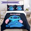 Juego de Ropa de Cama con Bordado de Nombre Personalizado de 3 Piezas, Cierre de Funda Nórdica, Incluye 1 Funda Nórdica y 2 Fundas de Almohada, Suave y Cómodo para Todas las Estaciones.