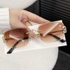 Chic Metal Frame Square Sunglasses With Pc Lenses For Outdoor And Party Wear