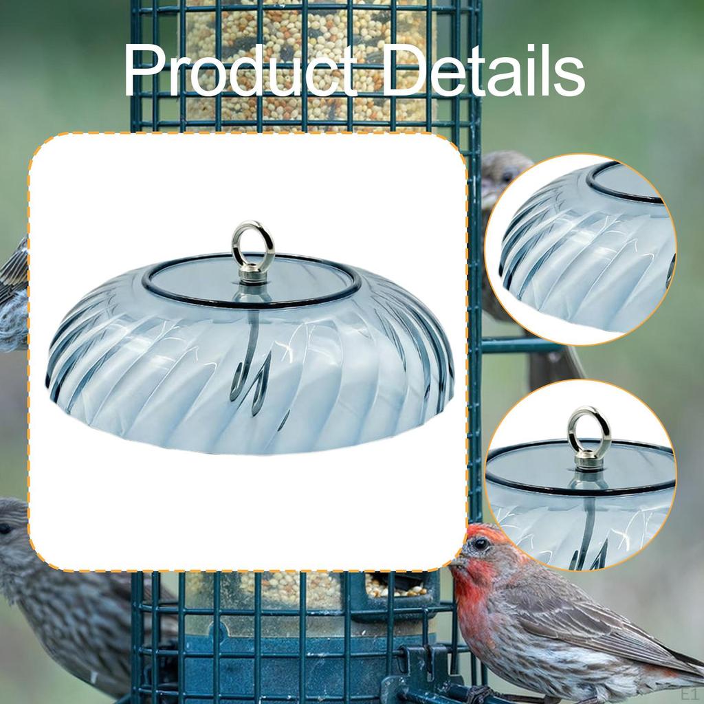 Baffle for Bird Feeders Chewproof 9.84'' Dome Cover Weather Protective Patio