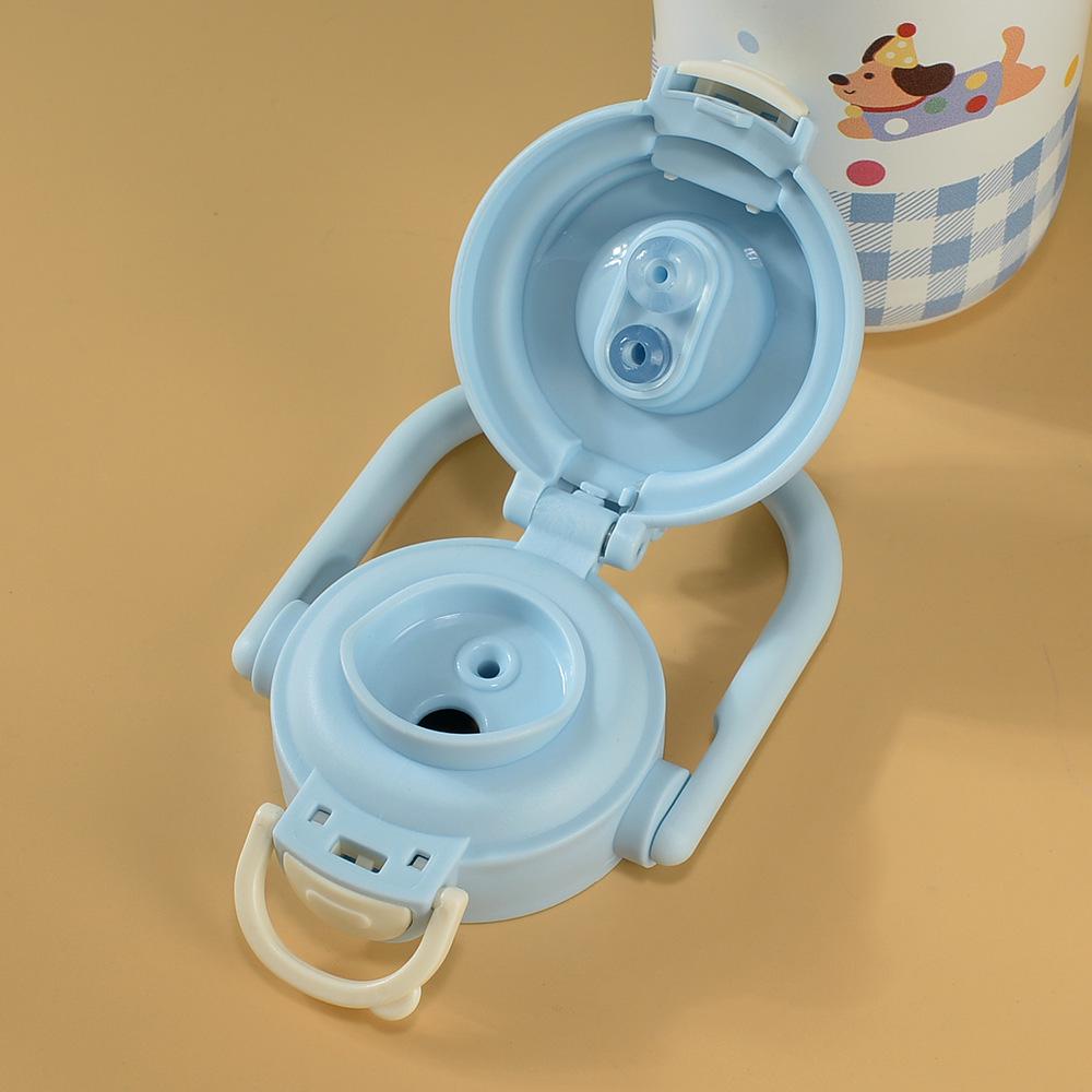 Children's 316 Stainless Steel Insulated Straw Cup - Cute Cartoon Design, Large Capacity, Portable & Durable