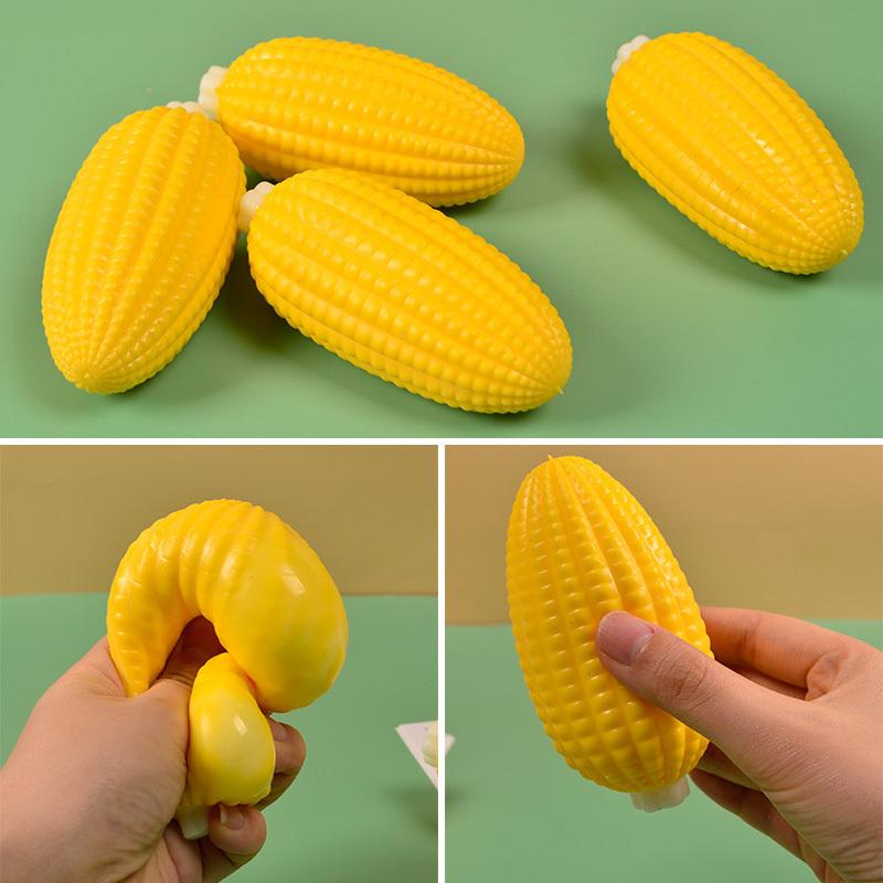 Weiches Mais-Squishy-Spielzeug Stressabbau Fidget-Quetschspielzeug Langsam zurückfedernd Dekompressionsschaum Simulierte Meismeiskolben für Erwachsene