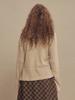 SETSETSET Moon Heart Ruffle Knit Top Beige