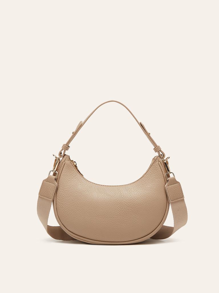 French women's bag new armpit bag fashion messenger portable niche semi-round crescent women's bag shoulder bag