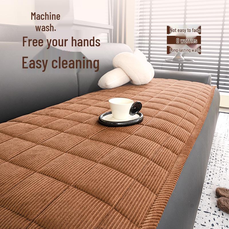 Corduroy Plush Non-slip Sofa Cover Cushion