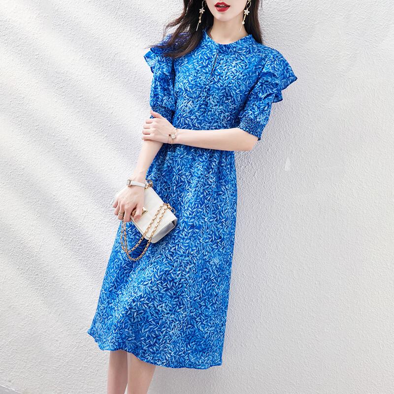 Srcr Women s Floral Chiffon Midi Dress XL