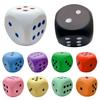 Large Slow-Rising Dice Squeeze Toy Soft PU Fidget for Stress Relief Rounded Corners for Safe Play Colorful Pinch Toy for Board Games
