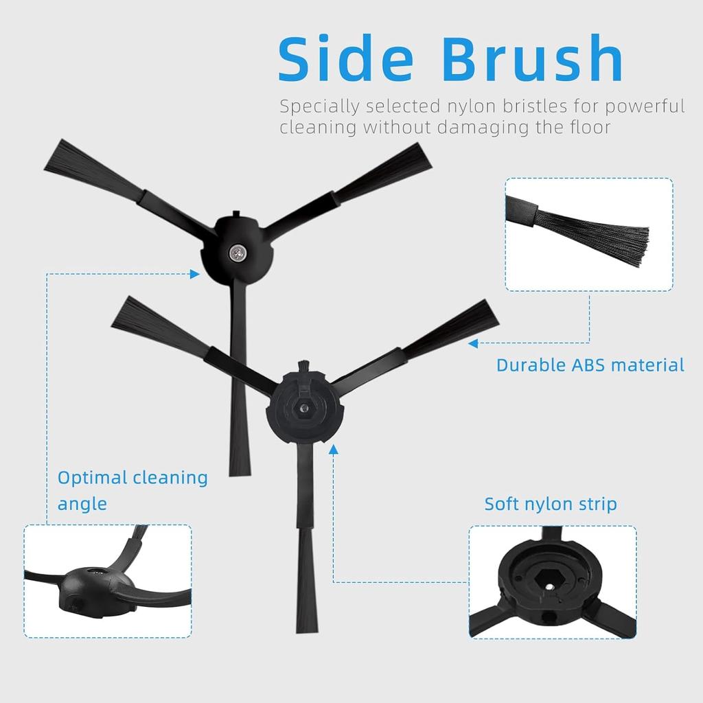 24 pieces of accessories for Roborock S8 / S8+ suction robot with 2 main brushes 6wipes 6 filters 6side brushes 6cleaning brush