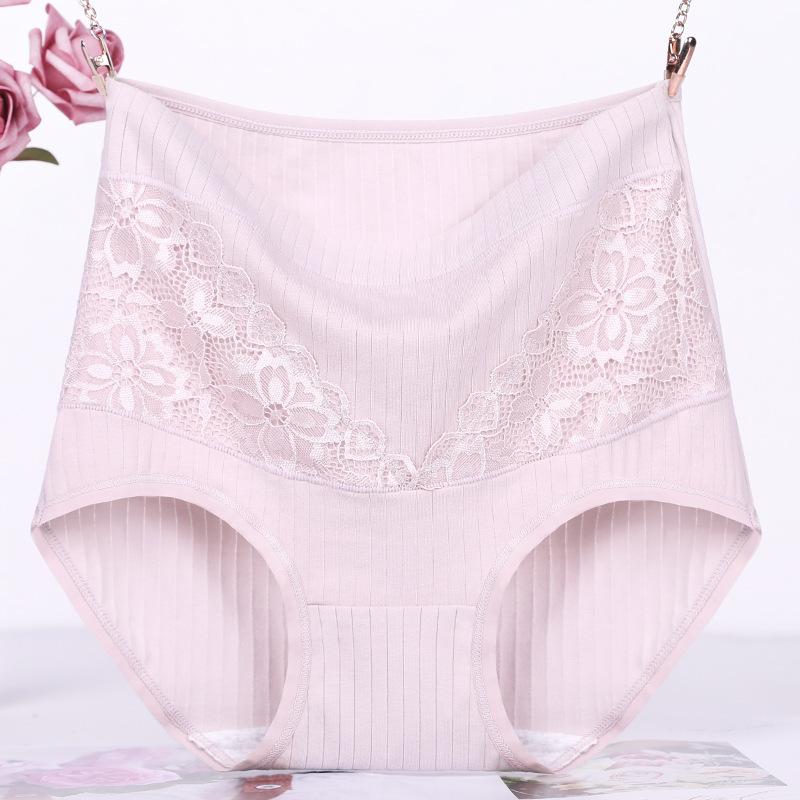 Women's Mother Style Middle Aged and Elderly Large Size Breathable Thin Briefs Underwear
