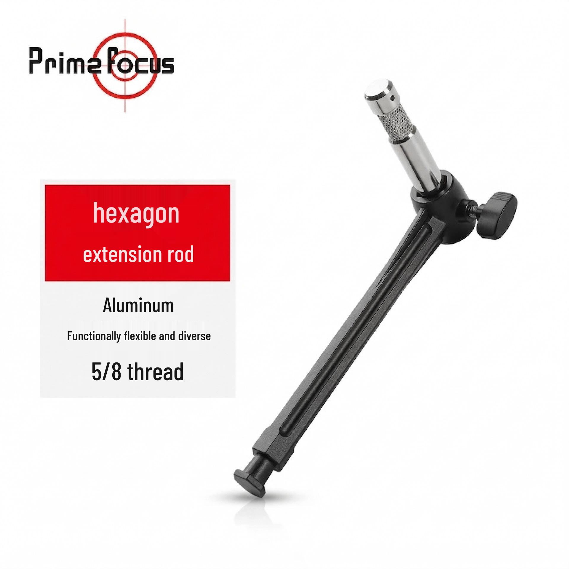 

Hexagonal Aluminum Extension Rod with Universal Eagle Claw Clamp for Light Stands Yingtu чорний