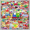 100 Waterproof Personalized Train Stickers - DIY Journal & Car Decoration