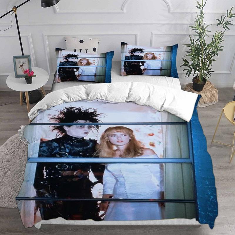 Edward Scissorhand’s Bedding Sets Comforter Quilt Bed Cover Duvet Cover Pillow Case 2-3 Pieces Sets Kids Adult Size