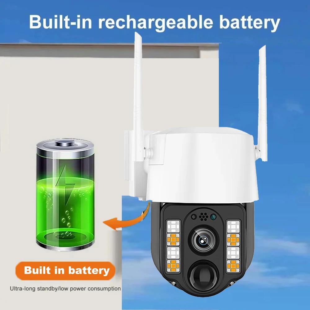 Solar-powered Surveillance Camera, Outdoor Waterproof, Wide-angle 10x Zoom, WIFI/4G Automatic Tracking Security Camera