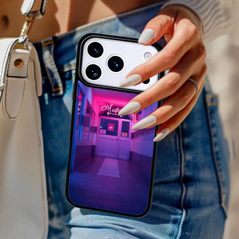 Neon Vaporwave Art Phone Case For iPhone 17 Air 14 15 13 12 Max Cover For Apple 16e 11 Pro Max Plus Coque