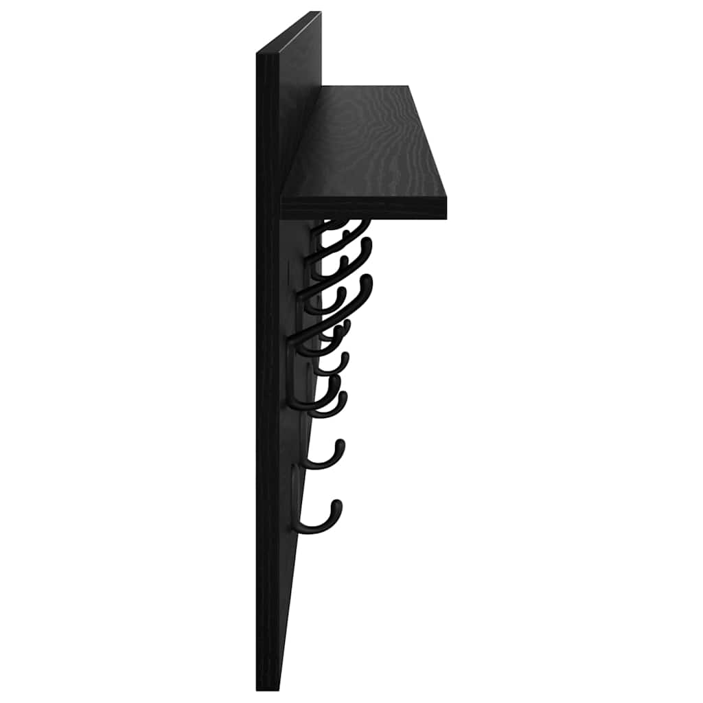 Wall Mounted Nightstand Wall Bracket Black Oak Look