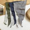 Triangle scarf waist multi-functional polka dot silk scarf literary neck scarf scarf double-sided headscarf headband