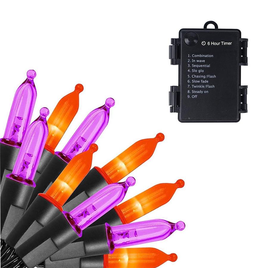 

50/100 светодиодных уличных гирлянд на батарейках Мини рождественские гирлянды на батарейках 8 режимов для декора свадьбы или вечеринки 5M 50LEDS