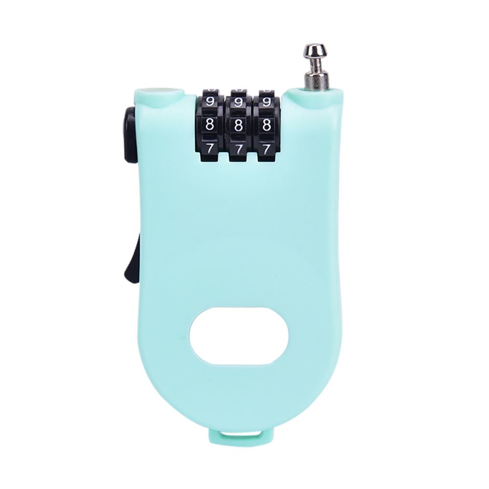 

Lock Retractable Travel Padlock 3 Digit Password Mini Luggage Cable Lock Combination Bicycle Lock зелений