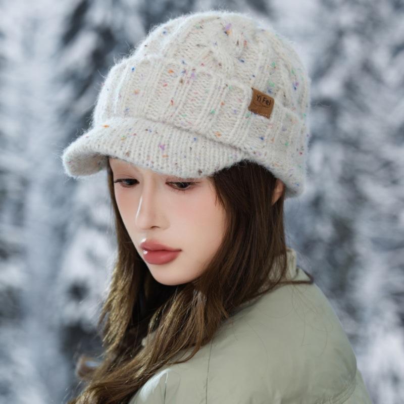 Autumn and Winter Cute Colorful Sequined Cap Outdoor Leisure Windproof Warm Ear Protection Wool Hat