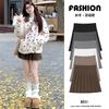 Women Maillard Style High Waist A-Line Pleated Skirt Anti-Chafing Lined Mini Skirt Casual JK Skirt For Spring Summer Autumn