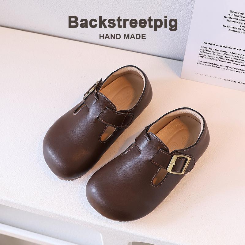 

Children Leather Shoes Girls Genuine Leather Shoes Boys British Style Soft Sole Casual Shoes Size 23-34 24