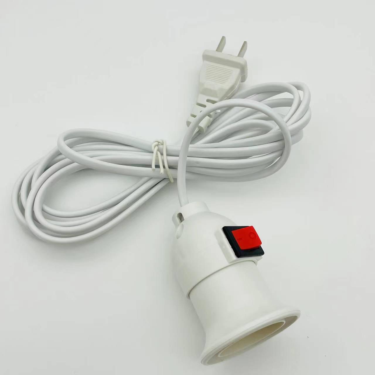 

E27 Screw-Type Suspension Lamp Holder with Wire Switch, Thailand
