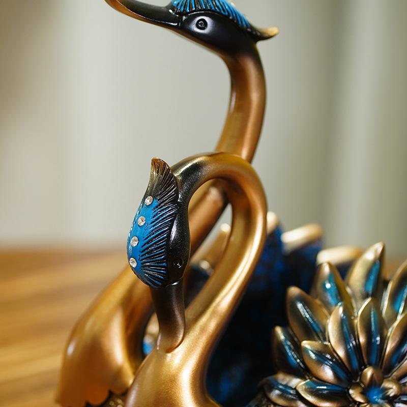 Europeiskt Par Svan Hemdekoration Prydnader för en Hundraårig Bröllopsrumslayout Vinställ Entré Förvaring Hantverk