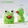 Funny Frog Dinosaur Squeeze Toy Creative Sticking Tongue Out Animal Sensory Toys For Kids Fidget Decompression Christmas Gifts