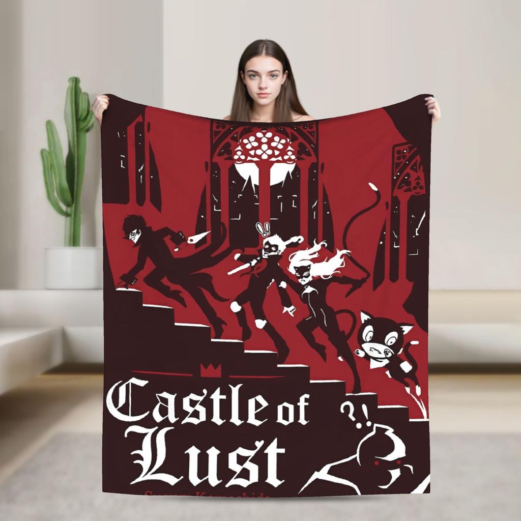 Anime P-Persona 5 Blanket  Soft Street Trend Plush Throw Blanket For Outdoor Travel Flannel Bedspread Bed Cover