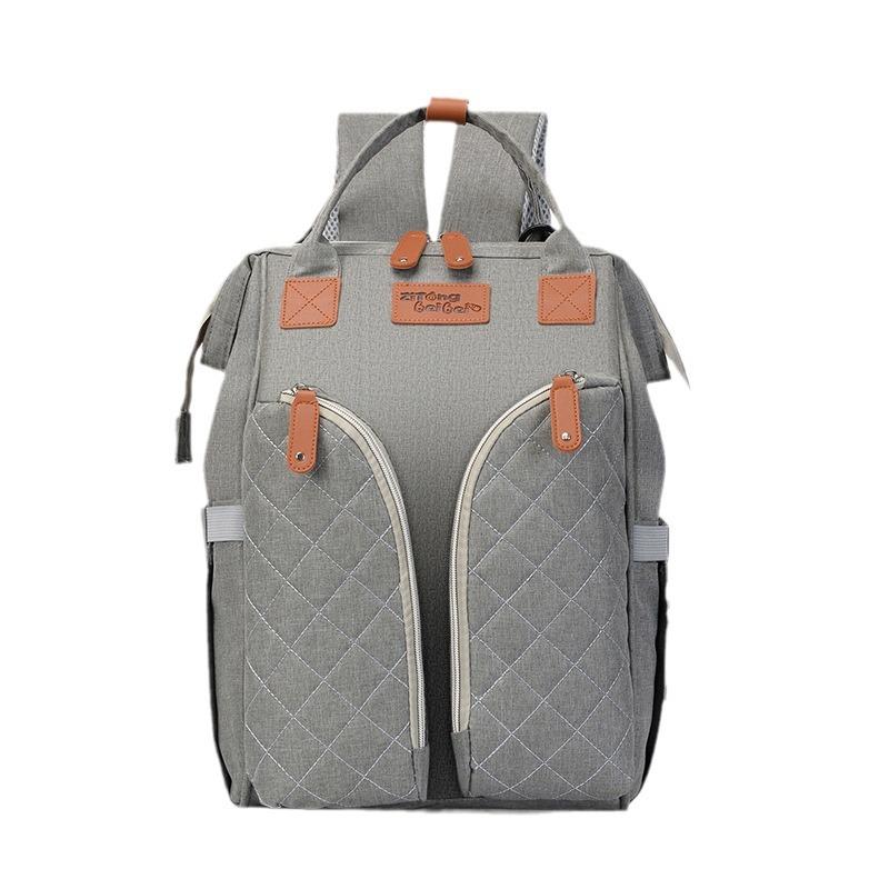 Multi Functional Mother and Baby Bag New Embroidery Thread Diamond Grid Large Capacity Rear Dry Wet Separation Bag Mommy Bag