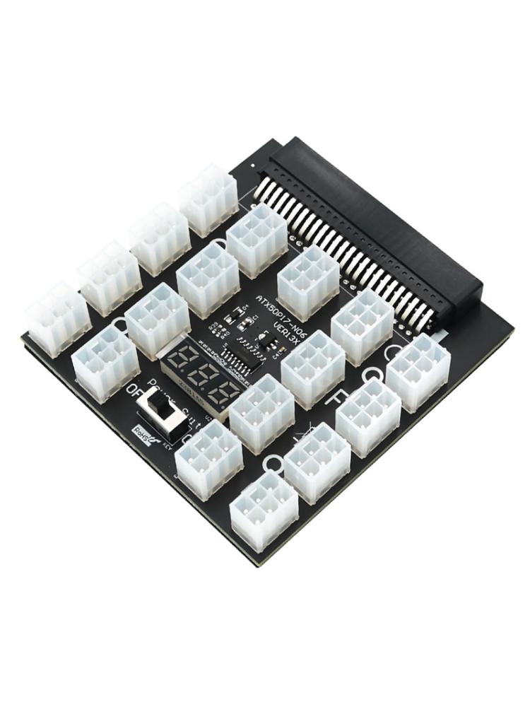 PCI-E 12V 50Pin to  17  6Pin ower Supply Server Adapter  Board for  750W 1100W 1600W 2000W 2400W SU