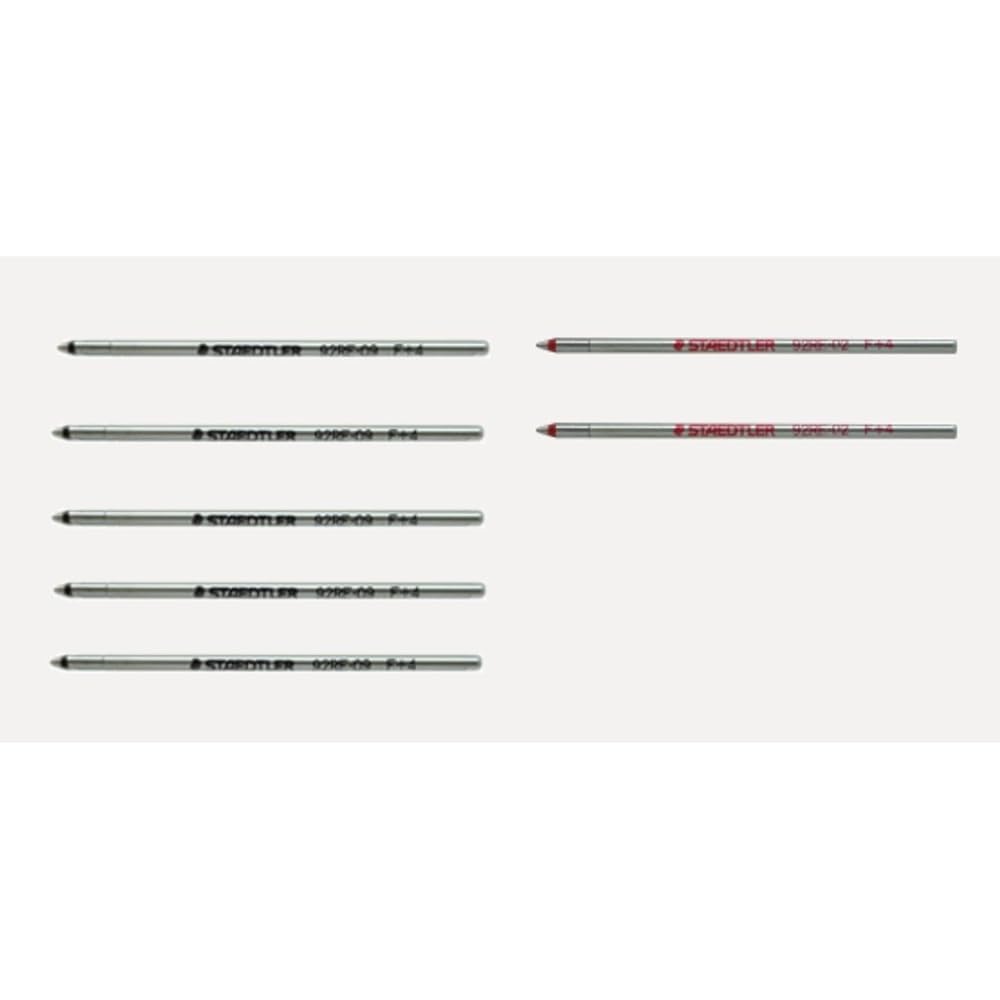 Staedtler Multifunction Pen Refills, 0.7 mm, 5 Black, 2 Red, 92RE-09/02, Set of 7, 2 Colors