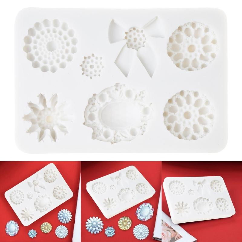 3D Jewelry Shape Silicone Rubber Flexible Food Safe Mould Clay Resin Ceramics Candy Fondant Candy Chocolate Soap Mould
