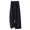 Women's Woolen Wide-Leg Drape Pants: New 2025 Loose, Stylish Velvet-Enhanced Suit Trousers for Autumn and Winter.