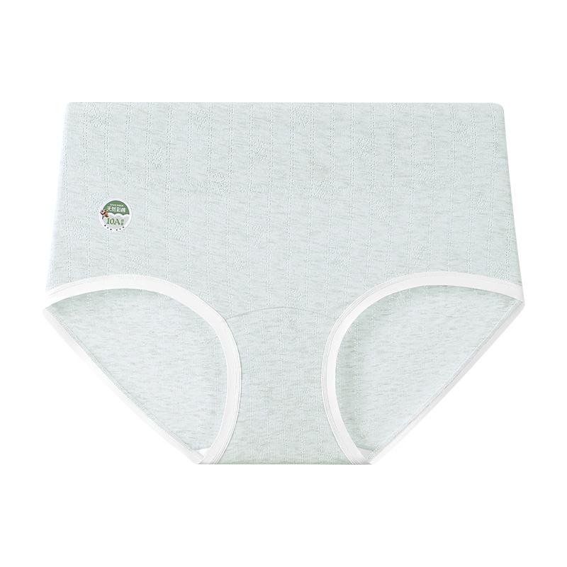 Large Size Female Spring and Autumn Cotton 10a Antibacterial Extension Crotch High Waist Abdominal Non-mark Hip Briefs