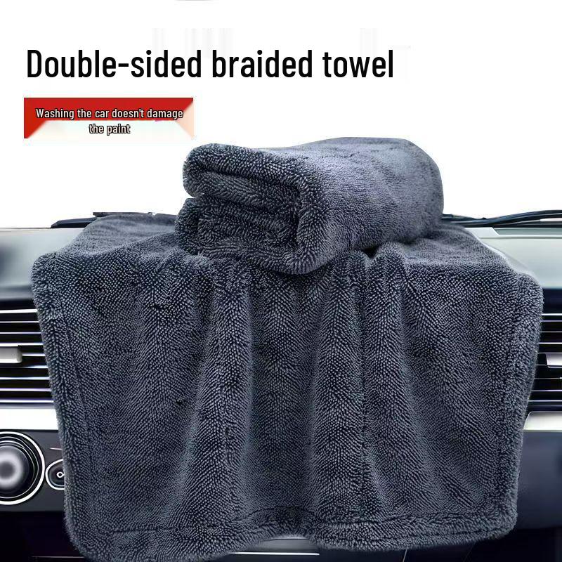 Extra Thick Microfiber Car Drying Towel - Super Absorbent, Long Pile, Non-Shedding