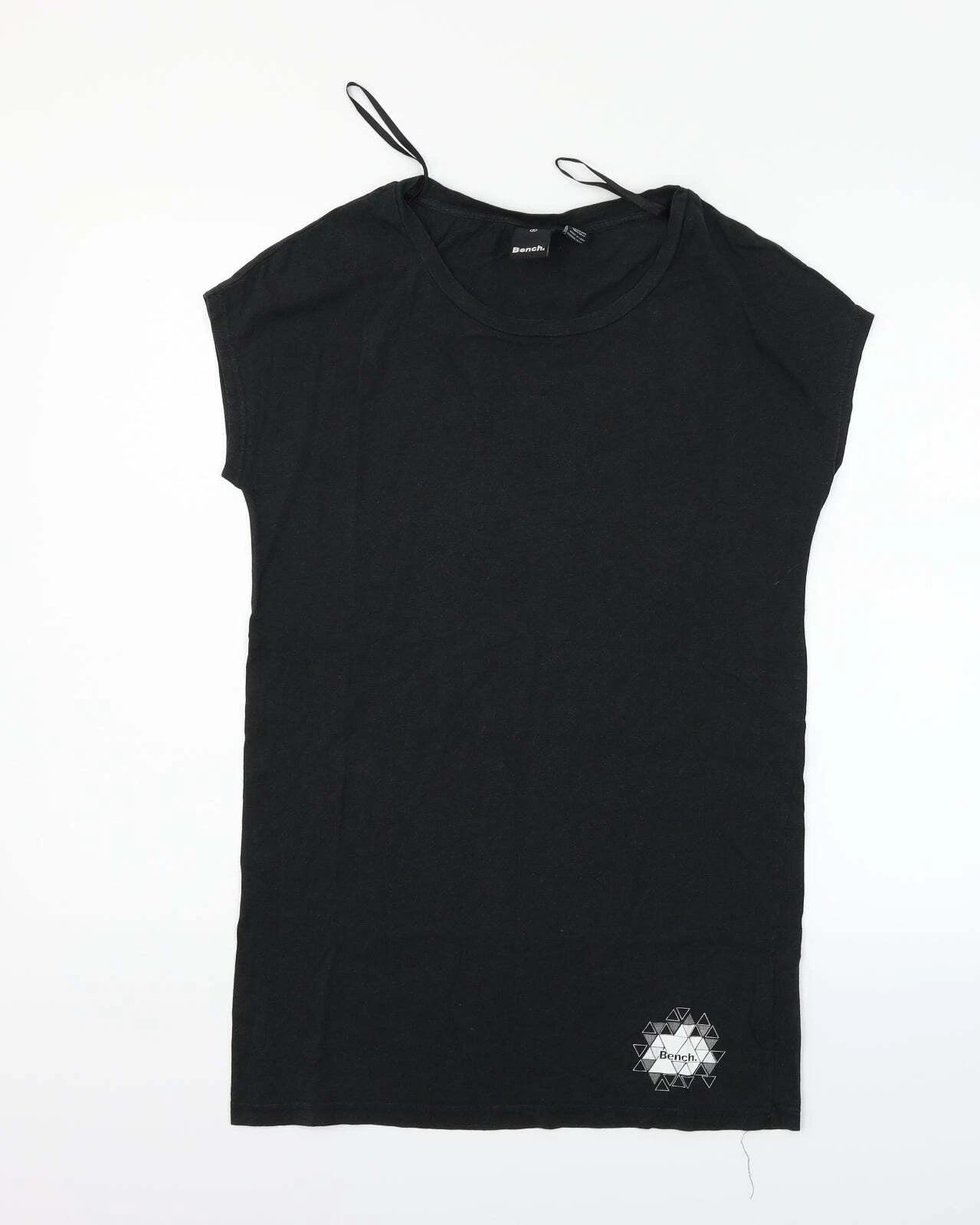 Bench Womens Black Cotton Blend T-Shirt Size S L