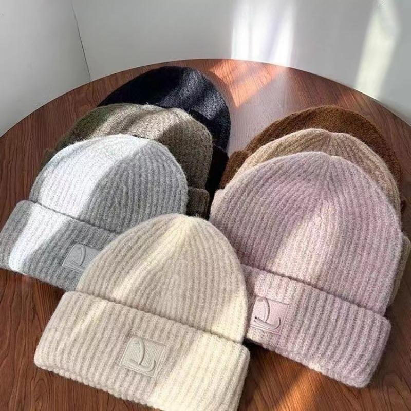 Hat Big Head Woolen Hat Women's Autumn and Winter Loose Warm Ear Protection Knitted