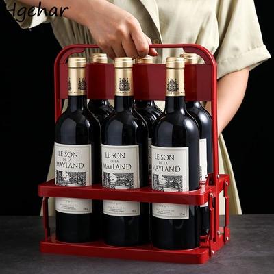 Przenośny uchwyt na wino, składany plastikowy stojak na szklanki do piwa, półka ekspozycyjna, bar, przyjęcie, wiadro do przechowywania whisky, do szampana, przyjazny dla środowiska