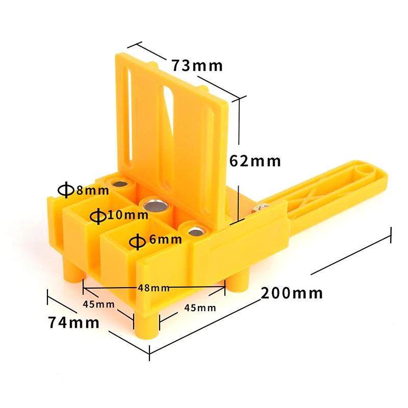 Locator Guide for Woodworking Drilling, Hand-held Straight Hole Tool for Furniture Wood Tenon Binding