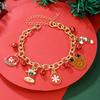 Christmas Bracelet Bell Pearl Jewelry Snowflake Elk Pendant Bracelet Christmas Bracelet Festive Ornaments