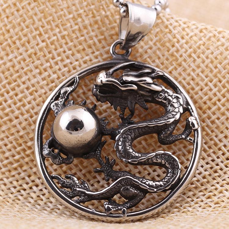 Golden Dragon Retro Punk Hip Hop Necklace