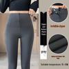 Women's High-Waist Zipper Tummy Control Pants with Shark Skin Texture - Autumn/Winter Velvet Bodycon Base Layer