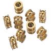 20pcs Hole 5mm Stainless Steel Spacer Beads Gold Color Hub Charm Loose Beads for Bracelets Necklace Leather Jewelry Making DIY