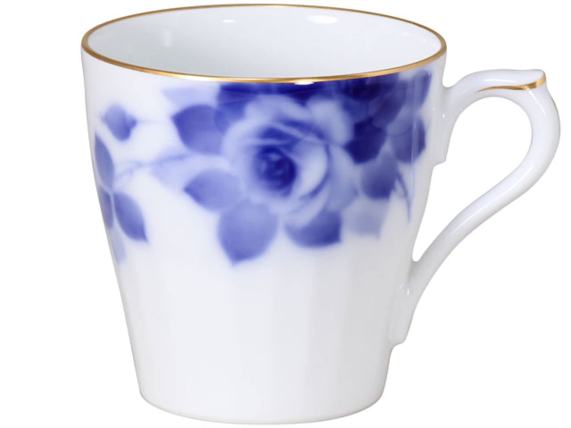 

Okura Touen Direct Store Exclusive Blue Rose Mug, Coffee/Tea, Approx. 310cc, Made in Japan, 114C/8011-A