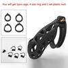 Newest!!!  V6 Version 3D Printed Double-Arc Chastity Device with 4 Size Ring, Penis Ring Lock Cage Cock Belt, Adult Sex Toys