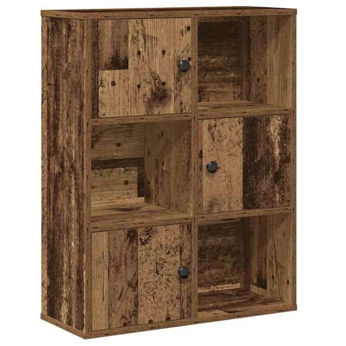 VidaXL Bibliothèque vieux bois 60x24x76,5 cm bois d'ingénierie, étagère à livres, support de rangement, support à livres, 860389